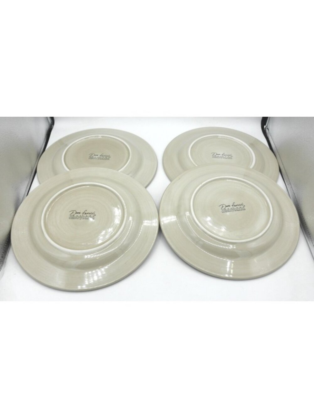 Pinecone Poinsettia by Tabletops Dario Farrucci 10-3/4 In. Dinner Plates 4 Piece - Picture 2 of 6